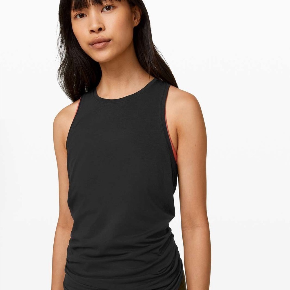 Lululemon All Tied Up Tank Top in Black Activewear Athleisure Open Back Summer - Picture 3 of 10